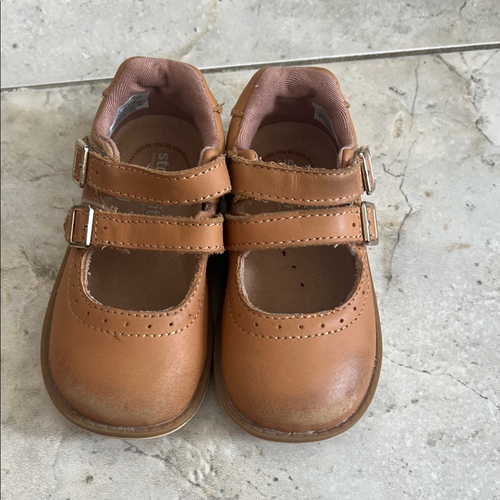 Stride Rite Tan Baby Walker Shoes